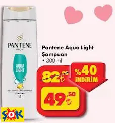 PANTENE AQUA LİGHT ŞAMPUAN PANTENE AQUA LİGHT ŞAMPUAN